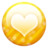 Gold button heart